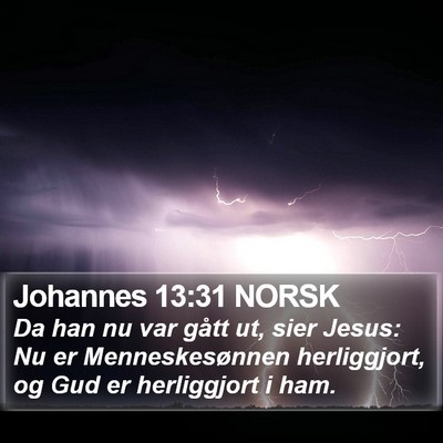 Johannes 13:31 NORSK Bible Verse Image