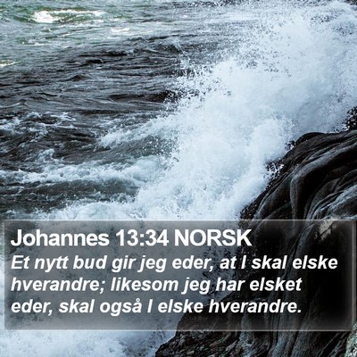 Johannes 13:34 NORSK Bible Verse Image