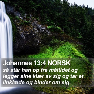 Johannes 13:4 NORSK Bible Verse Image