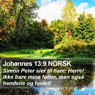Johannes 13:9 NORSK Bible Verse Image
