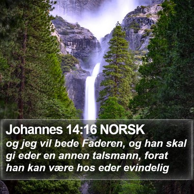 Johannes 14:16 NORSK Bible Verse Image