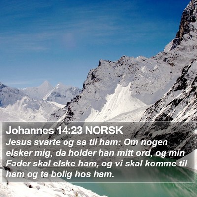 Johannes 14:23 NORSK Bible Verse Image