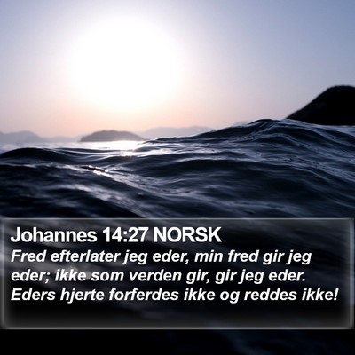Johannes 14:27 NORSK Bible Verse Image