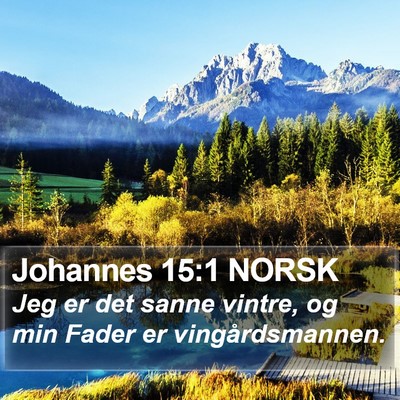 Johannes 15:1 NORSK Bible Verse Image