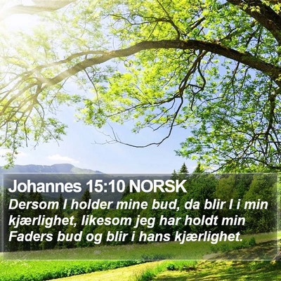Johannes 15:10 NORSK Bible Verse Image