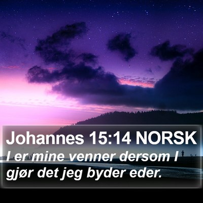 Johannes 15:14 NORSK Bible Verse Image