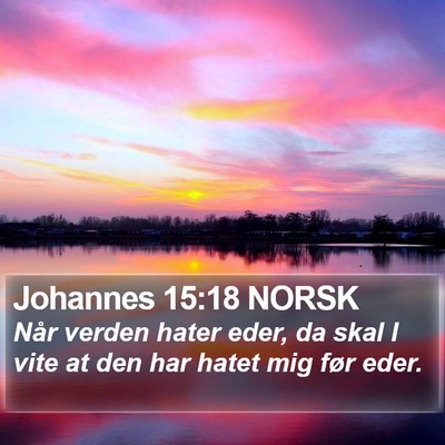 Johannes 15:18 NORSK Bible Verse Image