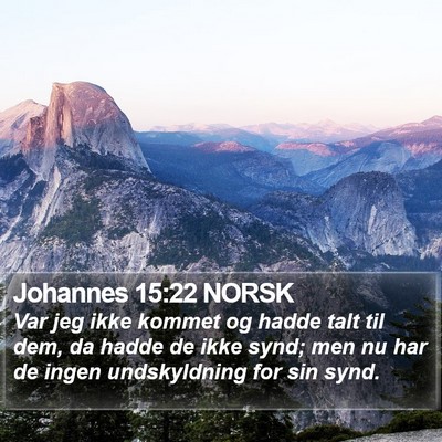 Johannes 15:22 NORSK Bible Verse Image