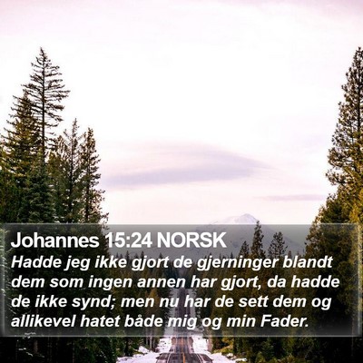 Johannes 15:24 NORSK Bible Verse Image