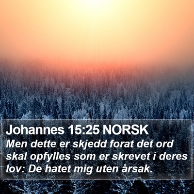 Johannes 15:25 NORSK Bible Verse Image