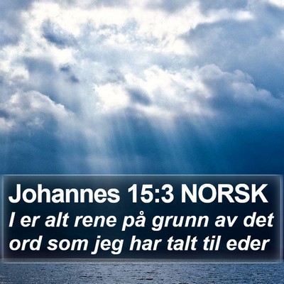 Johannes 15:3 NORSK Bible Verse Image