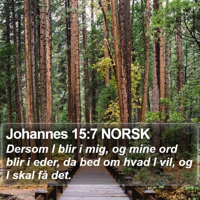 Johannes 15:7 NORSK Bible Verse Image