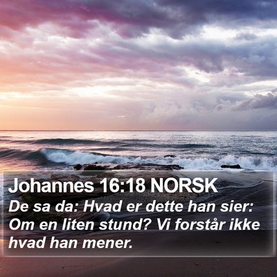 Johannes 16:18 NORSK Bible Verse Image