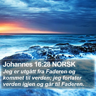 Johannes 16:28 NORSK Bible Verse Image