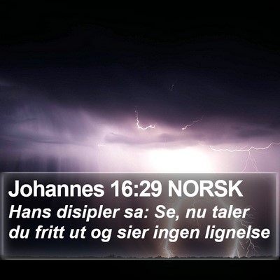 Johannes 16:29 NORSK Bible Verse Image
