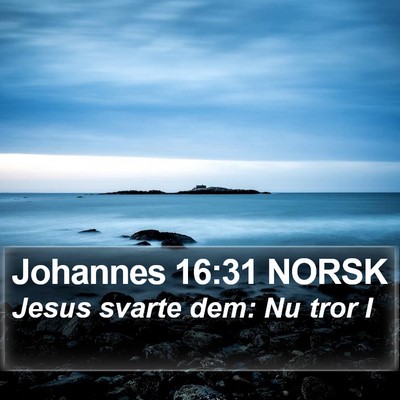 Johannes 16:31 NORSK Bible Verse Image