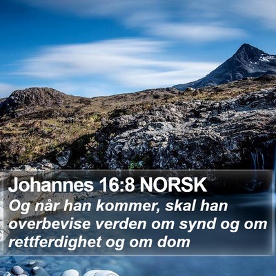 Johannes 16:8 NORSK Bible Verse Image