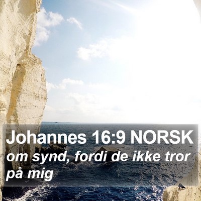 Johannes 16:9 NORSK Bible Verse Image