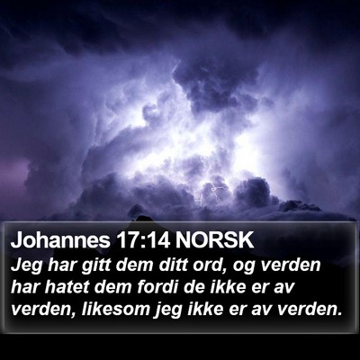 Johannes 17:14 NORSK Bible Verse Image