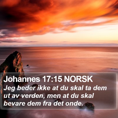 Johannes 17:15 NORSK Bible Verse Image