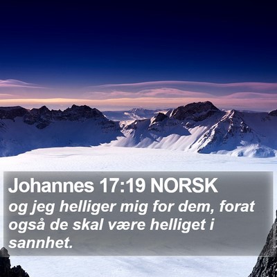Johannes 17:19 NORSK Bible Verse Image