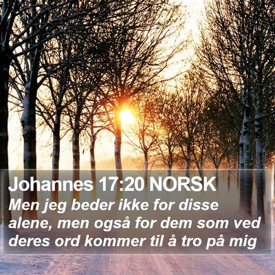 Johannes 17:20 NORSK Bible Verse Image