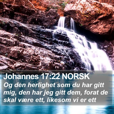 Johannes 17:22 NORSK Bible Verse Image