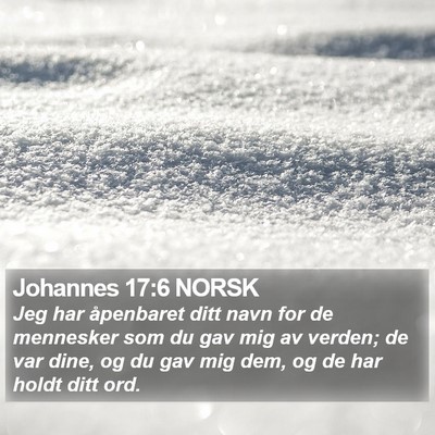 Johannes 17:6 NORSK Bible Verse Image