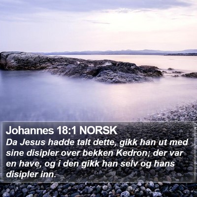 Johannes 18:1 NORSK Bible Verse Image