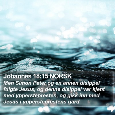 Johannes 18:15 NORSK Bible Verse Image