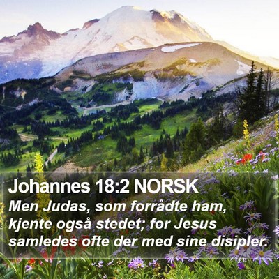 Johannes 18:2 NORSK Bible Verse Image