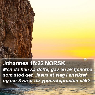 Johannes 18:22 NORSK Bible Verse Image
