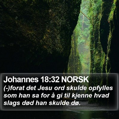 Johannes 18:32 NORSK Bible Verse Image