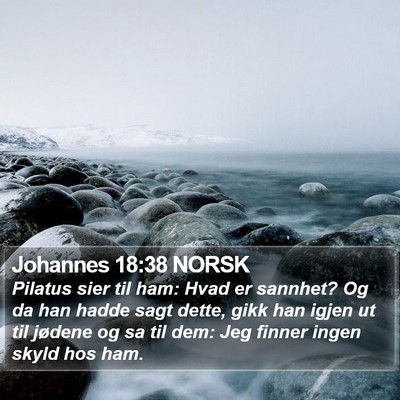 Johannes 18:38 NORSK Bible Verse Image