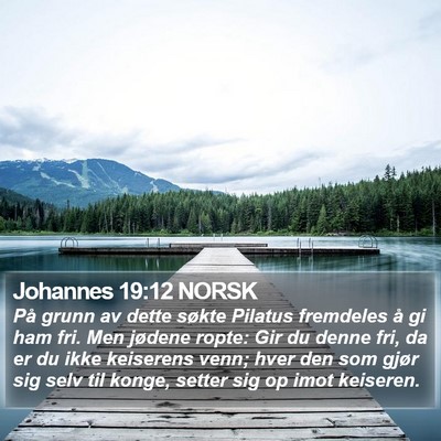 Johannes 19:12 NORSK Bible Verse Image