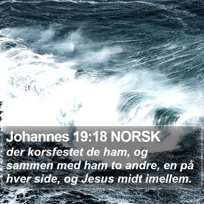 Johannes 19:18 NORSK Bible Verse Image