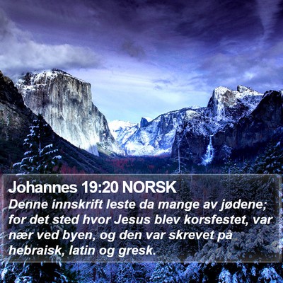 Johannes 19:20 NORSK Bible Verse Image