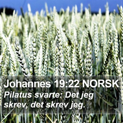 Johannes 19:22 NORSK Bible Verse Image