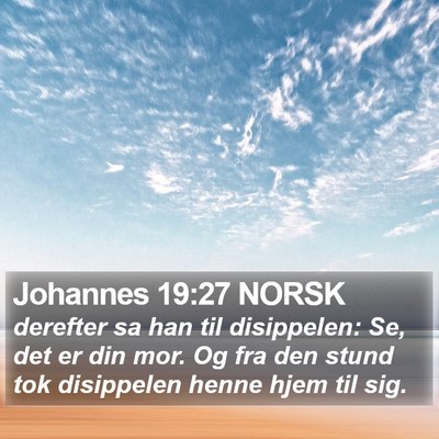 Johannes 19:27 NORSK Bible Verse Image