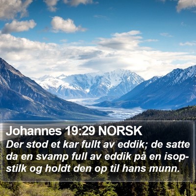 Johannes 19:29 NORSK Bible Verse Image
