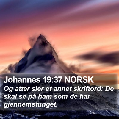 Johannes 19:37 NORSK Bible Verse Image