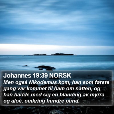 Johannes 19:39 NORSK Bible Verse Image