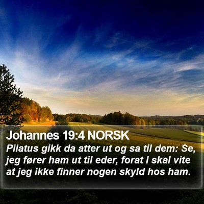 Johannes 19:4 NORSK Bible Verse Image