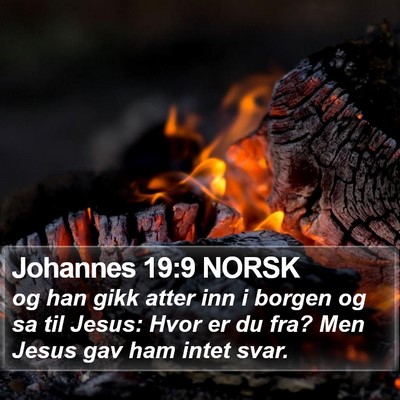 Johannes 19:9 NORSK Bible Verse Image