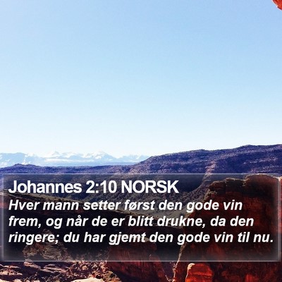 Johannes 2:10 NORSK Bible Verse Image