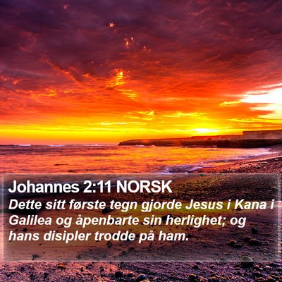 Johannes 2:11 NORSK Bible Verse Image