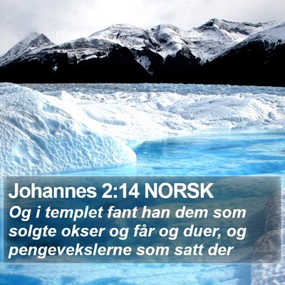 Johannes 2:14 NORSK Bible Verse Image