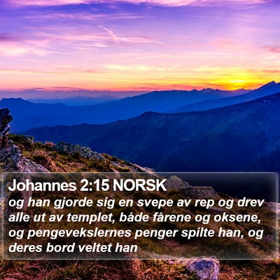 Johannes 2:15 NORSK Bible Verse Image