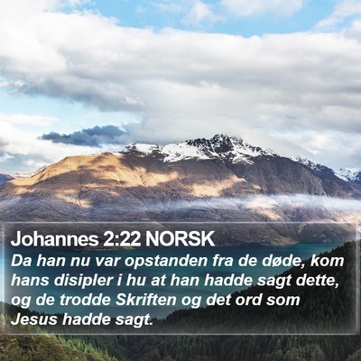 Johannes 2:22 NORSK Bible Verse Image