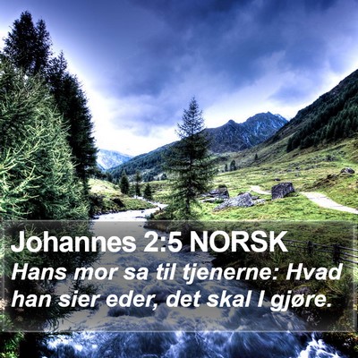 Johannes 2:5 NORSK Bible Verse Image